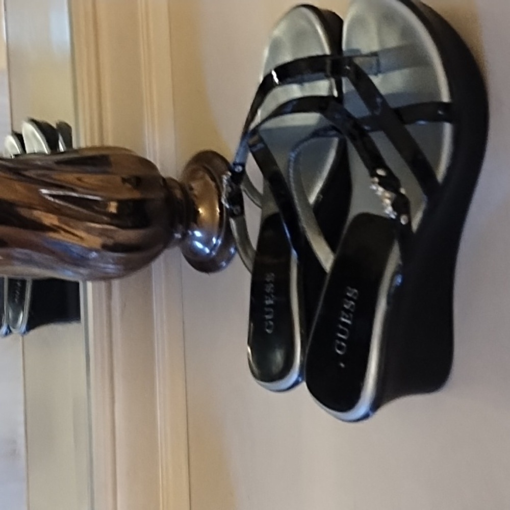 Guess Black Strappy Sandals - Picture 2 of 4